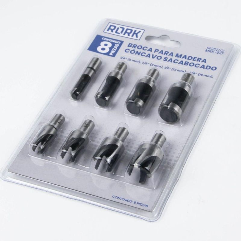 8PCS 6-16mm Blister Card Packing Wood Working Cork Drill