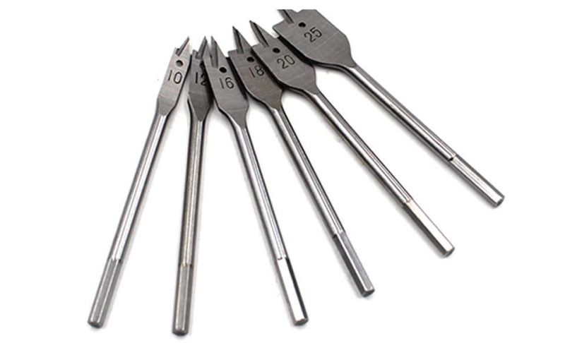 Z-Lion 6PCS 10-25mm Flat Drill Steel Drill Wood Working Flat Drill Set Spade Woodworking Tools Set