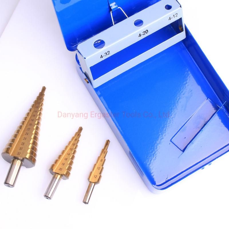 Titanium Coated High Speed Steel Step Bit Set