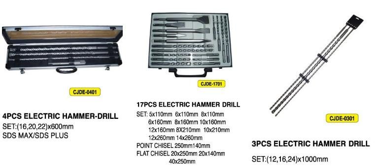 Electric Hammer Drills Bits Set for Concrete