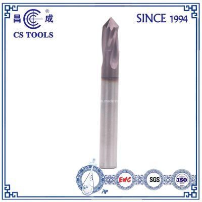 Coated Tin Solid Carbide 3 Flutes Chamfer Tool for Processing 431 Stainless Steel