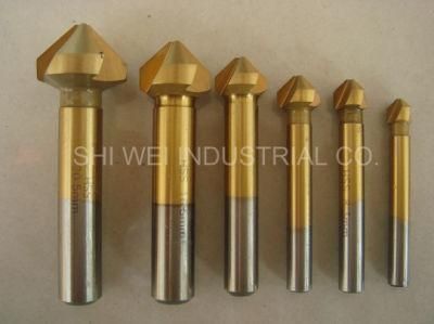 3 Flute 90 Deg. Countersink, HSS / HSS-Co Gold
