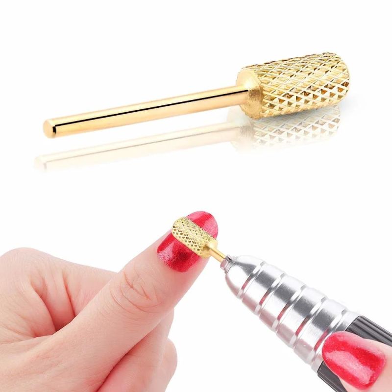 Electric Gold Carbide Nail Drill File Broach Bit