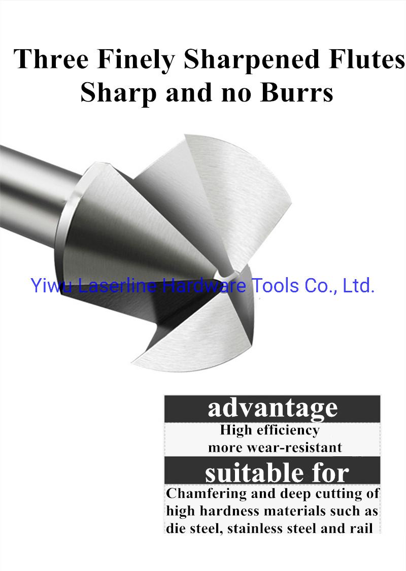 Original Makita HSS Cobalt Round Shank 3 Flutes Countersink Drill Bit for Metal Cu Ni Zn Hole Chamfering