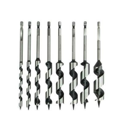 8PC 8-25mm Wood Auger Bit Set for Drilling Timber, Plywood, MDF and Blockwood