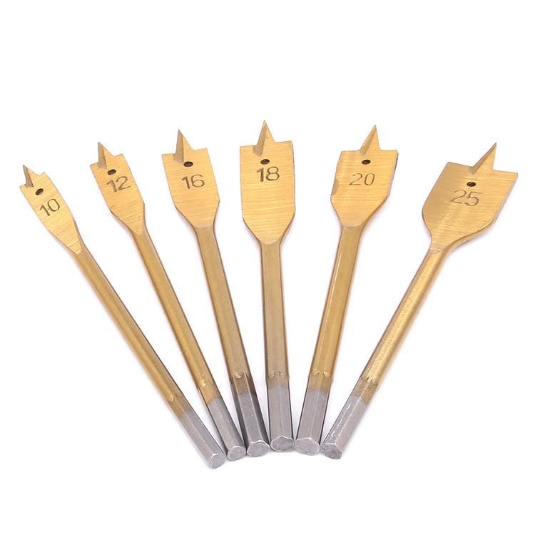 Quick Change Hex Shank Tri-Point Flat Wood Spade Drill Bit for Wood Drilling