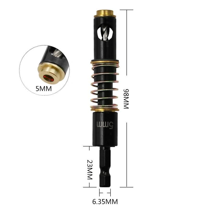 HSS Brass Self Centering Hinge Twist Drill Bits 1/4" & 5mm Screw Hole Saw Woodworking