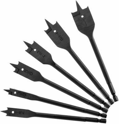 Spade Drill Bit Set, High Speed Flat Wood Boring Bits, Quick-Change Hex Shank