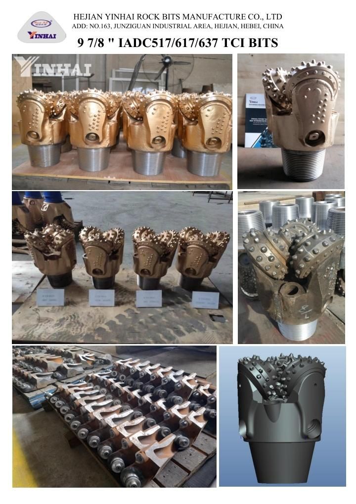 Tricone Bit 9 7/8" IADC637 for Hard Formation Drilling