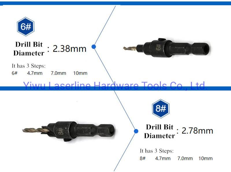 High Speed Steel Drill Bit with Countersink Bit