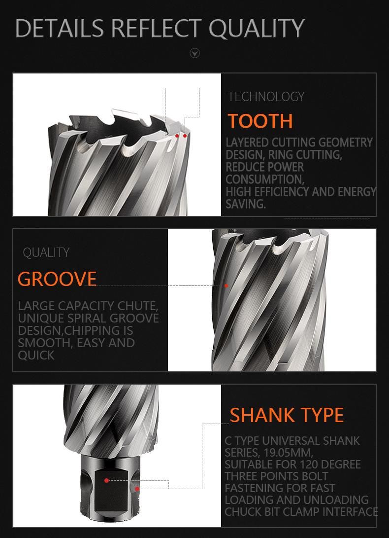 Drill Bit HSS Core Drill Bit with Universal Shank