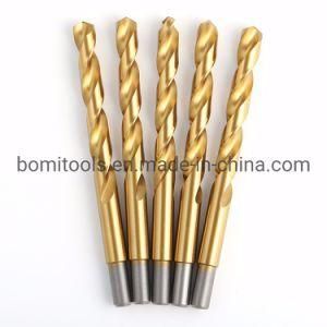 Power Tools HSS Drill Bits Titanium Coated Drilling Tool with Reduced Shank Drill Bit