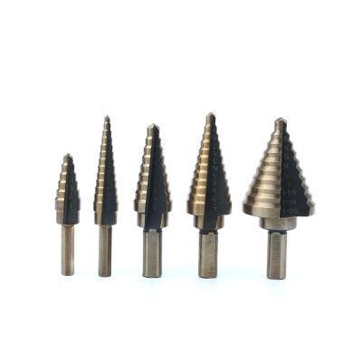 5PCS Factory High Efficiency Stepped HSS Cobalt Step Straight Shank Drill Bit Power Tools for High Speed Drilling