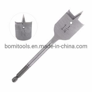 Power Tools HSS Drill Bits Customized Factory with Quick Change 1/4 Wood Spade Twist Drill Bit