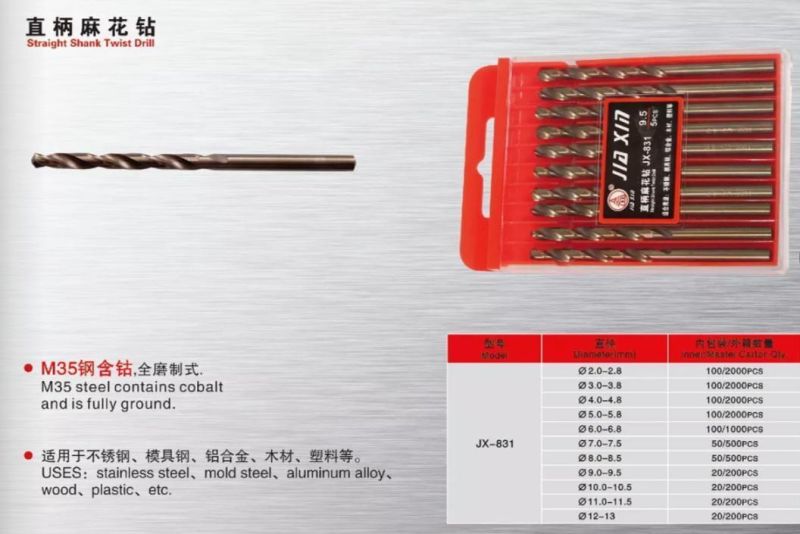 Internationally Common High Quality HSS Straight Twist Drill Bit