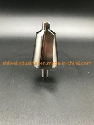 HSS Cone Drill 26-40mm, Bright Finish, 3 Flat Shank