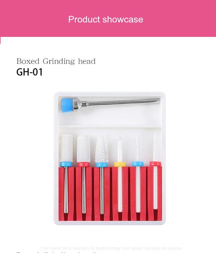 Wholesale 7PCS Nail Drill Machine Carbide Bit Kit, Manicure Grinder Equipment Head Set Nails