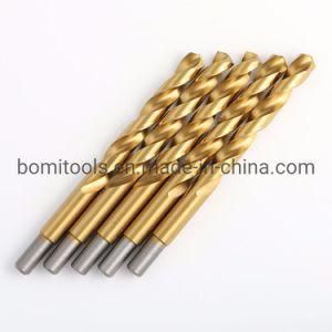 HSS Drill Bits Customized Factory with Titanium Coated Reduced Shank Drill Bit