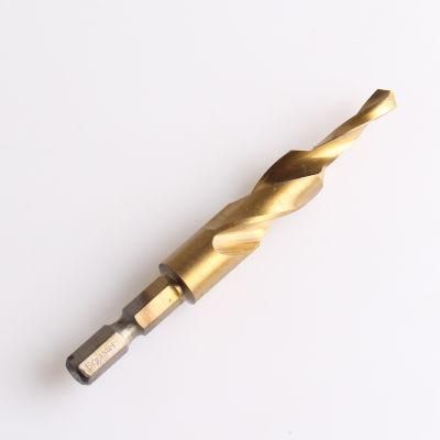 Hex Shank 90 Degree HSS Subland Two Step Twist Drill Bit for Metal Drilling
