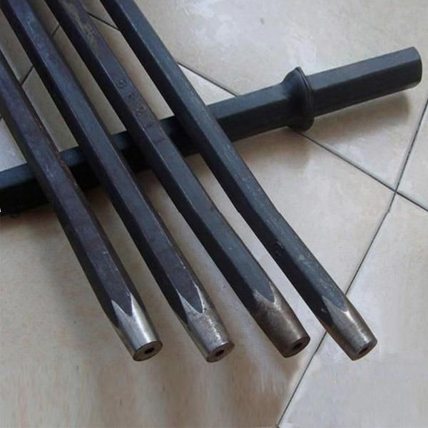 Integral Tapered Rock Drill Rod for Cross Chisel Button Bit