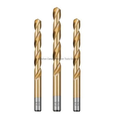 DIN 338 HSS6542 Shank Drill Bits with Tin-Coated