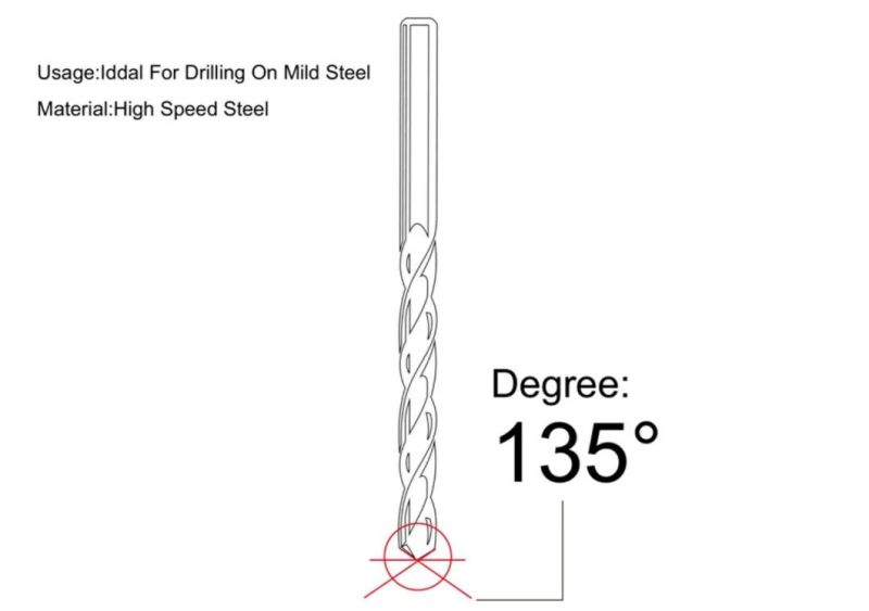 High Precision Twist Drill Bit Made of High Speed Steel