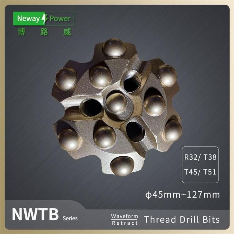 Threaded Button Drill Bit for Rock Drilling