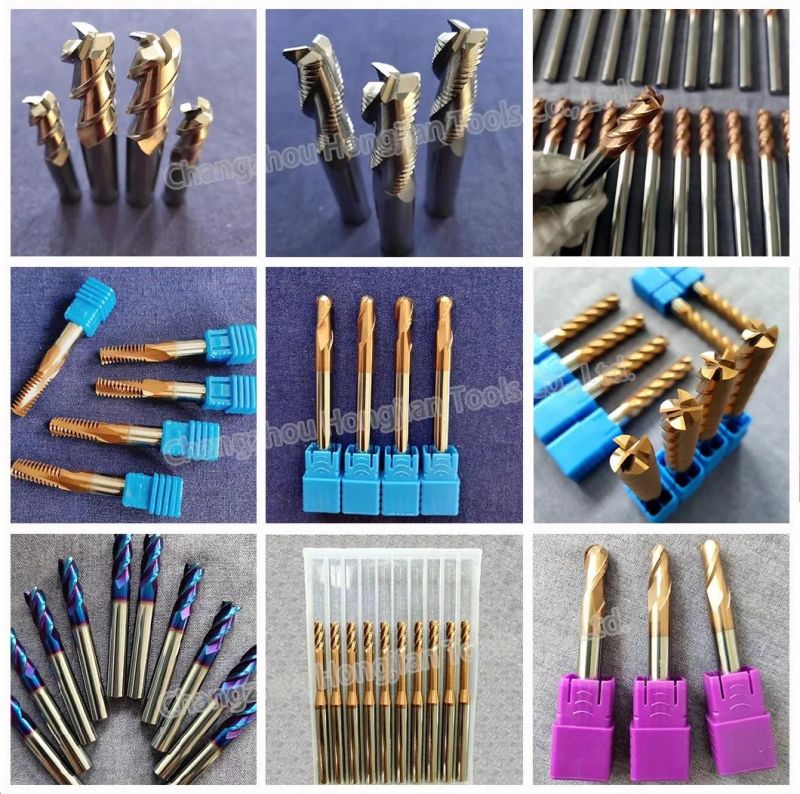 China Carbide Ball Nose End Mills with Copper Coating