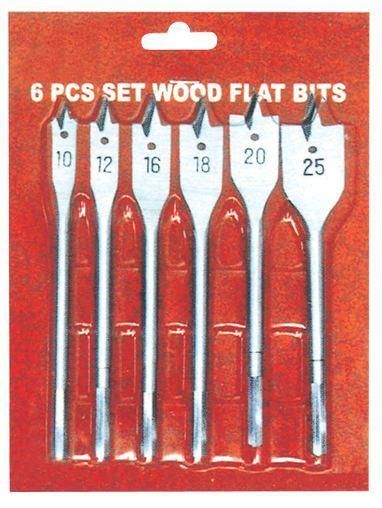 6 Sets Wood Flat Drill Bits