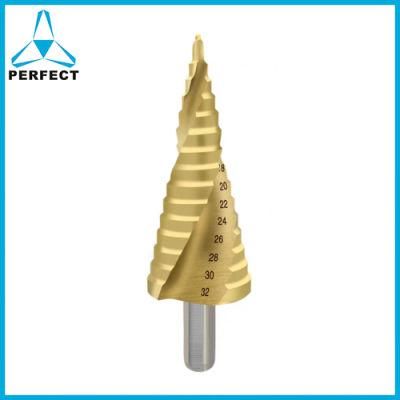 Metric Round Shank 3 Straight Flutes HSS Step Drill for Tube Metal Sheet Drilling