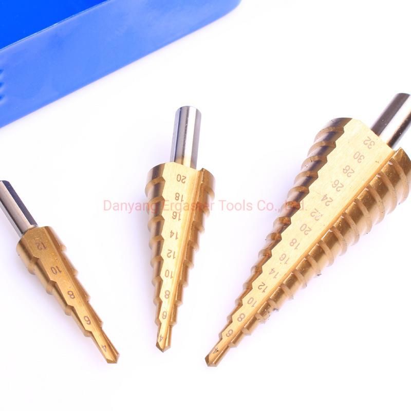 Titanium Coated High Speed Steel Step Bit Set