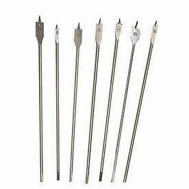 Extra Long Quick Change Hex Shank Tri-Point Flat Wood Spade Drill Bit with Cutting Groove for Wood