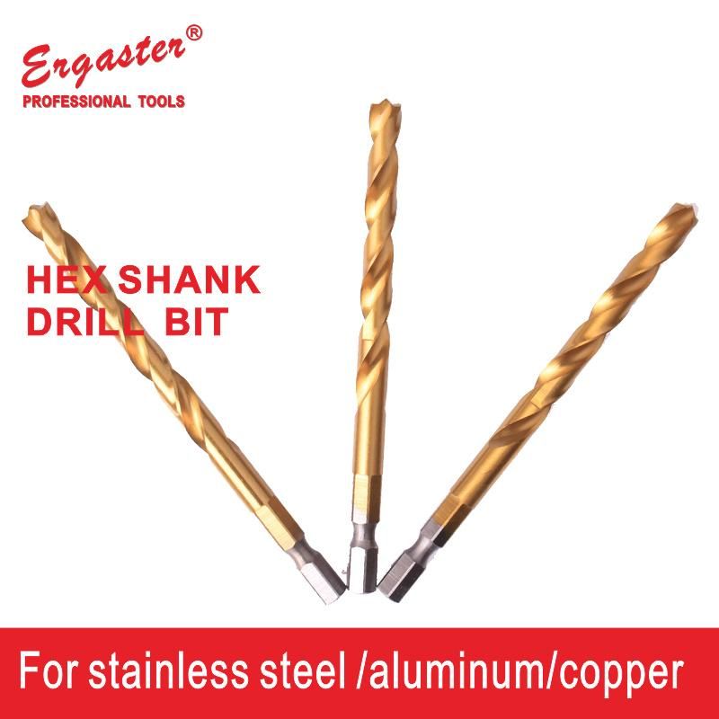 Metric 1/4-Hex Quick-Change HSS-Tin Jobber Drill Bit