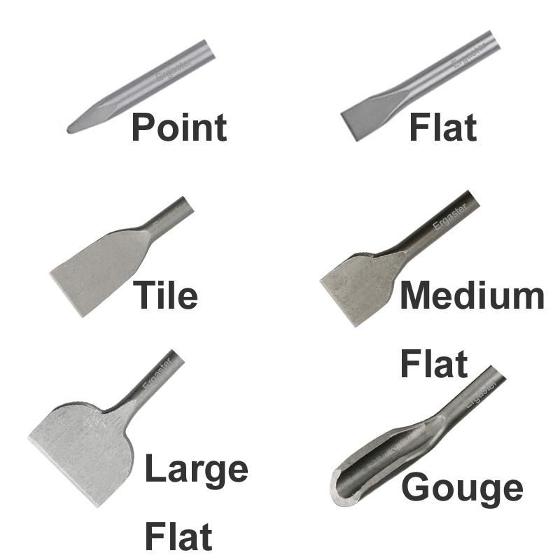 Chisel Set for SDS Plus Bits Tile Grooving Scraping Flat