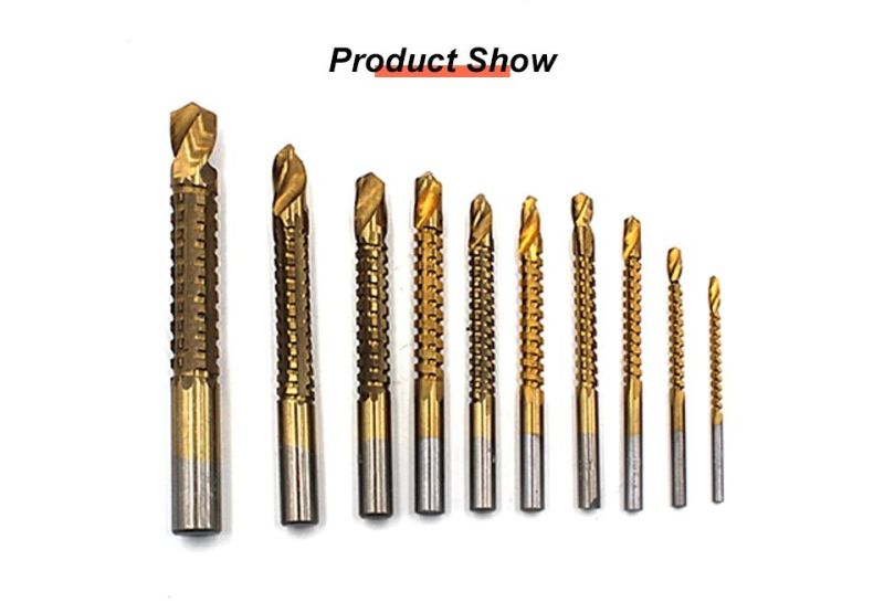 Z-Lion 3-13mm 10PCS Spiral Groove Serrated Wood Working Sharp Tool Drill Bit