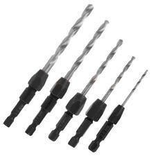 8PCS Tin-Coated Cylindrical Shank 5 Flute Wood Countersink Drill Bit Set for Wood Screw