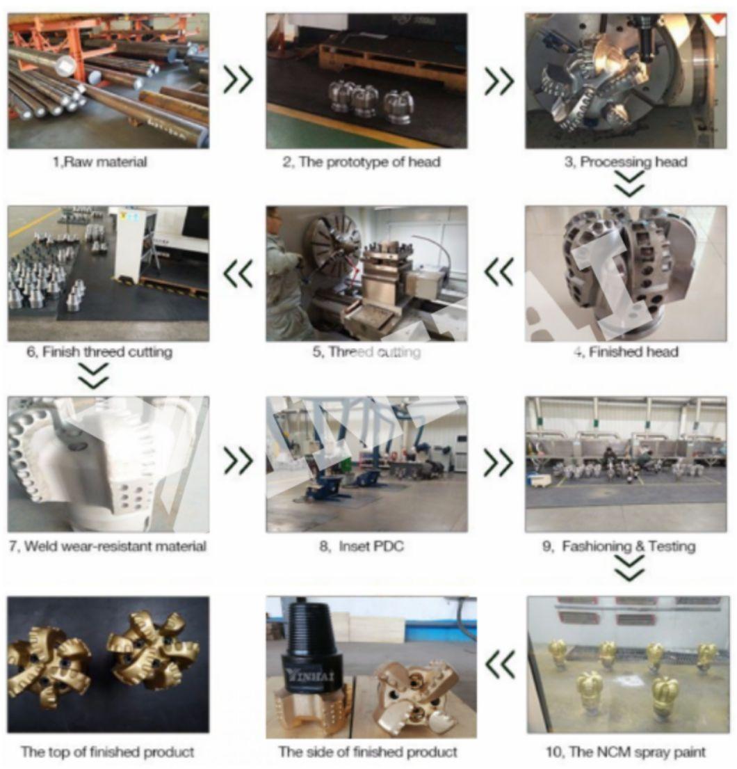 PDC Bits for Oilfield Drilling 120mm 3 Blades Steel/Matrix Body