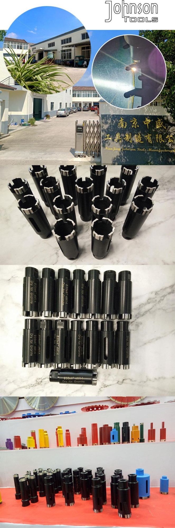 Stone Hollow Saw Dry Diamond Core Drill Bits for Hard Rock