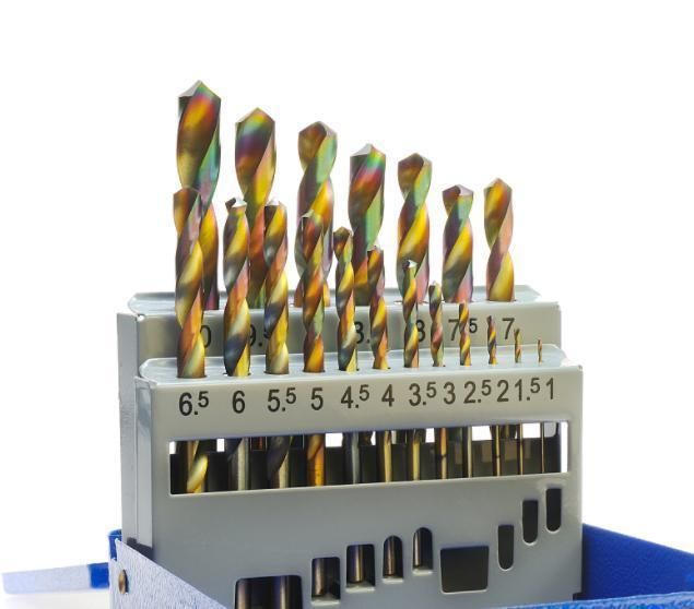 HSS Twist Drill Bits Fully Ground with Rainbow Color