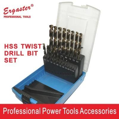 Cobalt HSS-E Drill Bit Set for Metal Drilling - 25 PCS