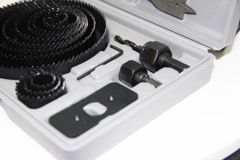19PCS Carbon Steel Hole Saw Kit for Wood, Plywood, Drywall, PVC etc