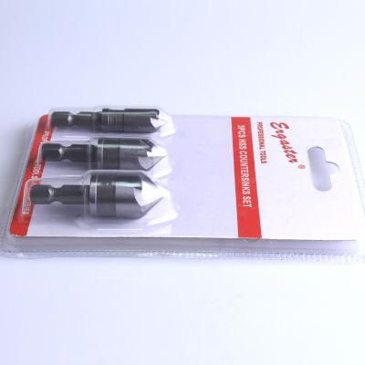 3PCS Countersink Drill Bit Set Chamfer Woodworking Chamfering Drill