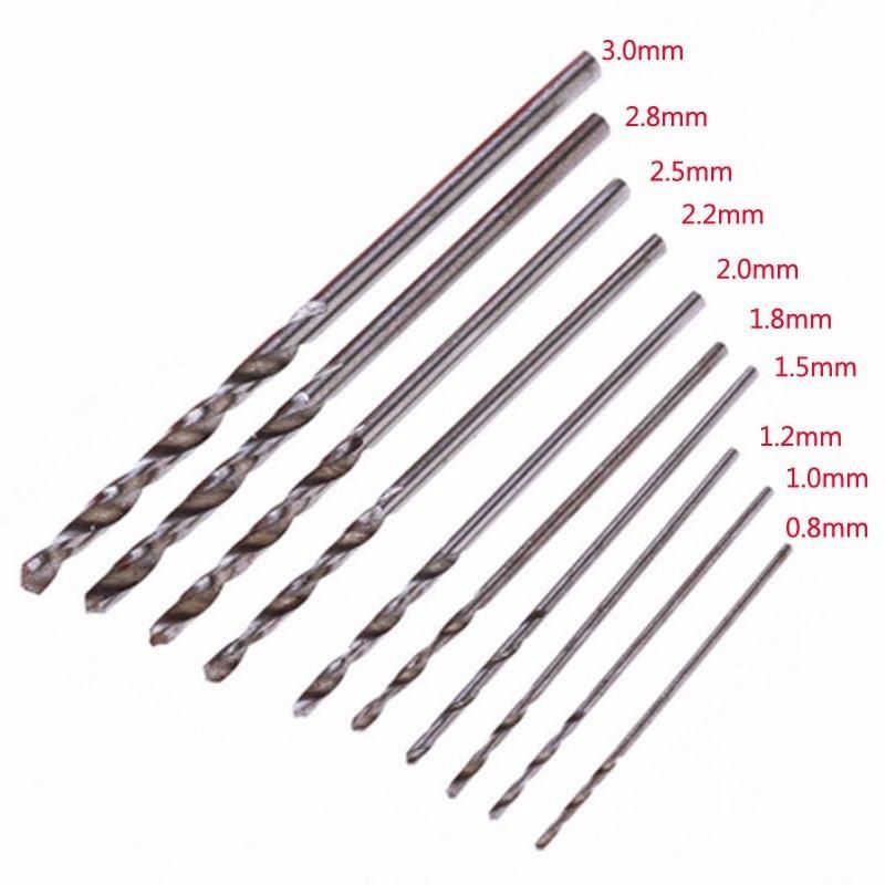 Mini Hand Tools Aluminum Hand Drill with Keyless Chuck +10X High Speed Steel Twist Drills Rotary Tools Wood Drilling