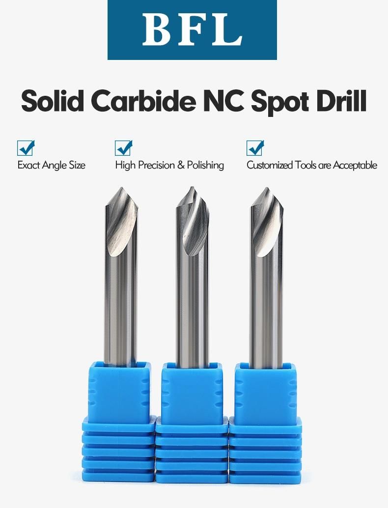 Bfl Carbide Nc Spot Drill Solid Carbide Fixed Point Drill for Steel