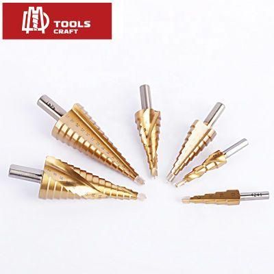 HSS Step Drill Bit Titanium Coated Hex Shank Bit Stepped Point Drill Bits