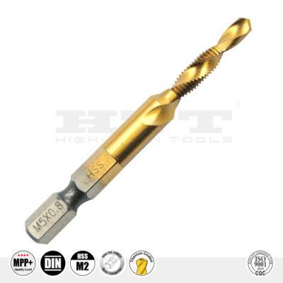 HSS Drilling &amp; Tapping Twist Drill Bit DIN6.35e Shank for Alloy Steel Iron Metal Drilling Tapping