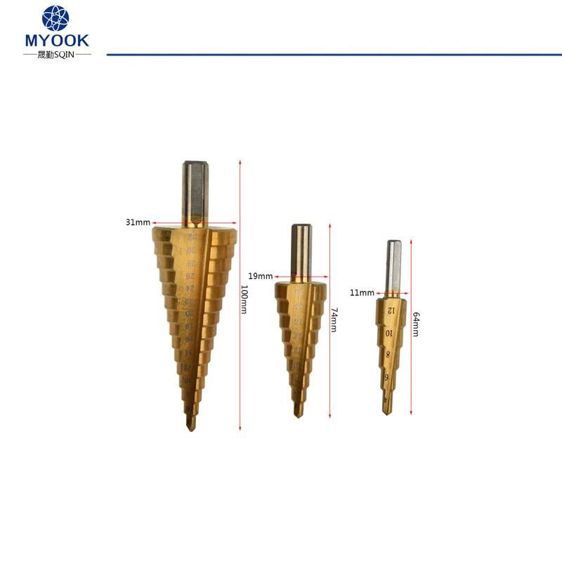 HSS Titanium-Coated Step Ladder Drill Bits