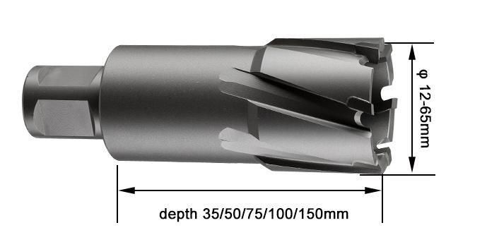 Carbide Tipped Core Cutter Drill with Weldon Shank