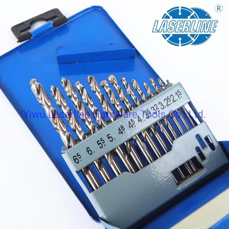 13PCS HSS Twist Drill Bit Set Fully Ground Metal Case Packing 1.5-6.5mm 13PCS HSS Twsit Drill Bit Set for Stainless Steel