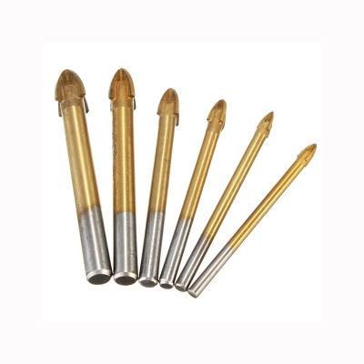 6PCS Ceramic Tile Glass Marble Drills Straight Shank Glass Tip Drill Bit Set